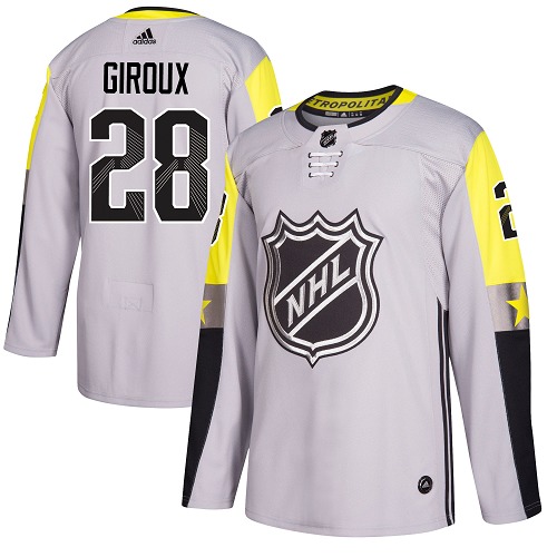 Adidas Flyers #28 Claude Giroux Gray 2018 All-Star Metro Division Authentic Stitched NHL Jersey - Click Image to Close